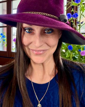 Cappello vintage Marone 1881 feltro lana bicolor