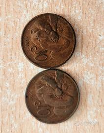 2 monete antiche Italia del 1921