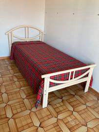 Letto singolo Gervasoni in midollino laccato