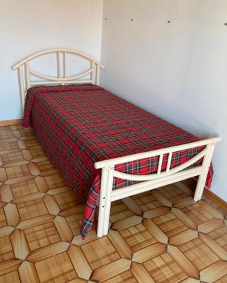 Letto singolo Gervasoni in midollino laccato