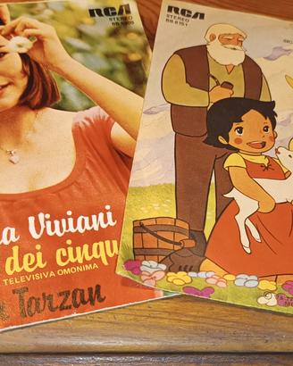 2 dischi 45 giri Elisabetta Viviani-Heidi e Tarzan