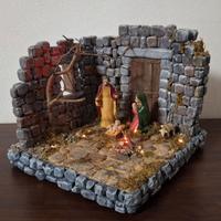 Presepe Artigianale Stile Napoletano 25x25x25 cm