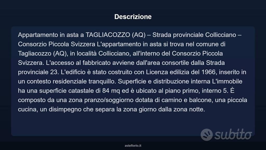 Appartamento – Tagliacozzo, Piccola Svizzera - Vista 4