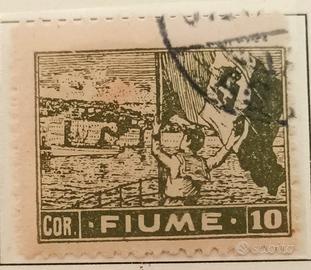 francobollo fiume 1919 10 corone