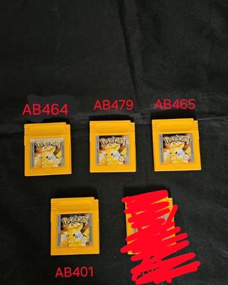 Pokemon Giallo Blu Argento Oro Giallo Cristallo