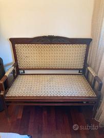 Panchina e poltrona in stile liberty