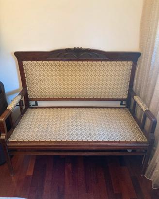 Panchina e poltrona in stile liberty