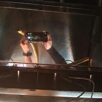 Piastra a gas professionale in acciaio inox 
