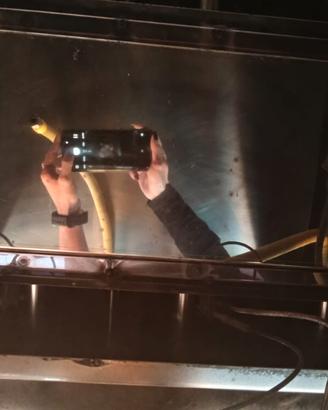 Piastra a gas professionale in acciaio inox 