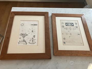 Cornici con stampe astronomia vintage