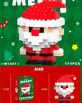Mini Set di Costruzione Babbo Natale in Mattoncini