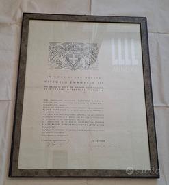 Raro Diploma di Laurea Originale anno 1938 Venezia