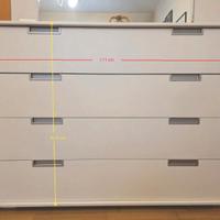 Cassettiera Lema - laccato bianco opaco