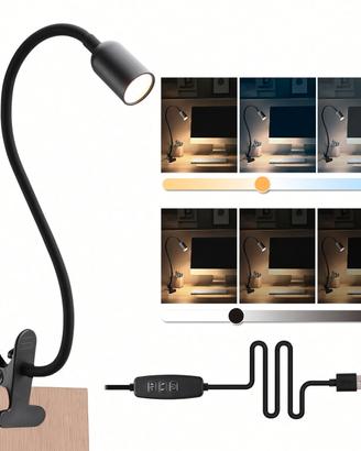 Lampada LED da lettura DA LIGHT con morsetto USB