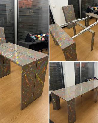 Tavolo Consolle Allungabile fino a 3m Design Pop