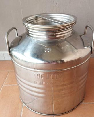 bidone acciaio inox 25 litri