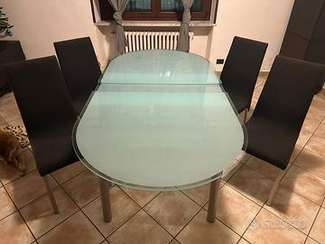 Tavolo in cristallo Calligaris 