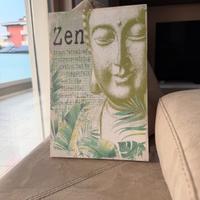 Canva/tela con Buddha verde