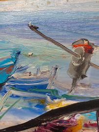 Sandro Trotti  Olio su Tela "Marina "