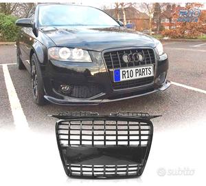 GRIGLIA AUDI A3 8P 05-08 LOOK S LINE NERO LUCIDO