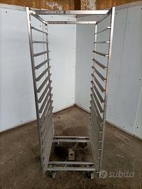 Carrello Porta Teglie in Acciaio Inox