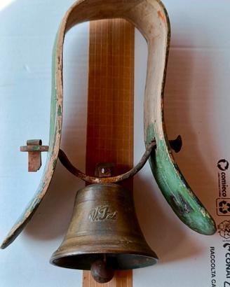 campanaccio V.Fei fine 800 bronzo collare legno