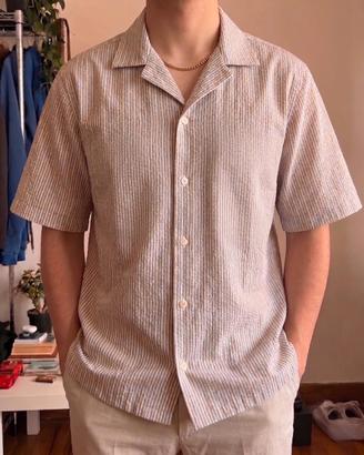 Camicia BoohooMAN a righe maniche corte tg M