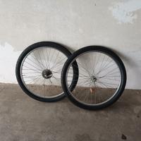 cerchi bici Pincci 26x215 gomme ed camere nuove