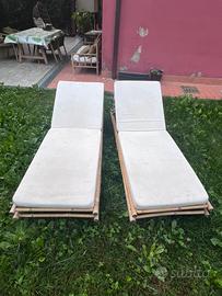 Coppia di sdraio in bamboo