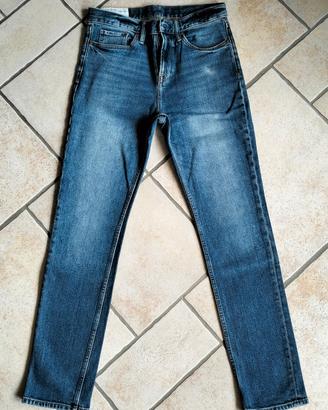 Jeans slim fit H&M uomo taglia S blu jeans