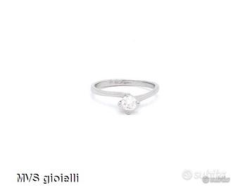 Anello Miluna oro bianco e diamante