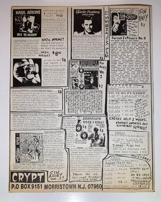Catalogo Originale Crypt Records (Anni '80)
