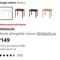 Tavolo cucina Ikea + 2 sedie