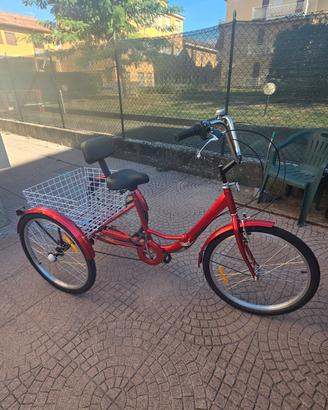 bicicletta tre ruote  donna 24 pollici  triciclo 