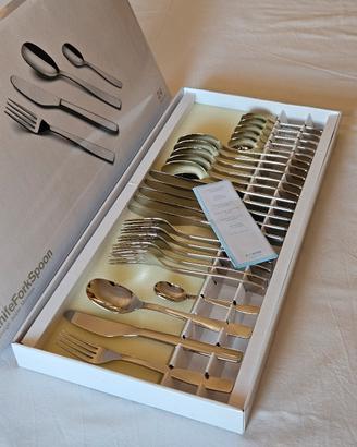 Set posate Alessi KnifeForkSpoon  24 pezzi 