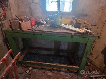 Bancone lavoro in legno