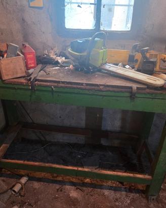 Bancone lavoro in legno