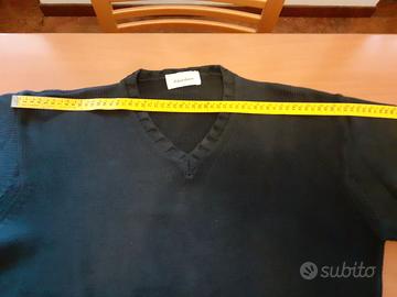 Maglione Uomo cotone blu