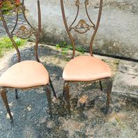 sedie vintage ottone anni 20/50