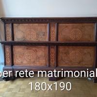 Testiera letto matrimoniale in legno intarsiato
