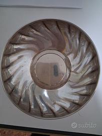 1 Ciotola argento 800 rotonda a coste  cm. 18x6