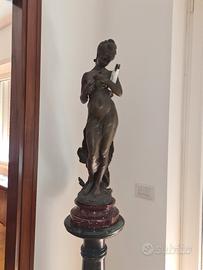 STATUA SCULTURA  IN ANTIMONIO