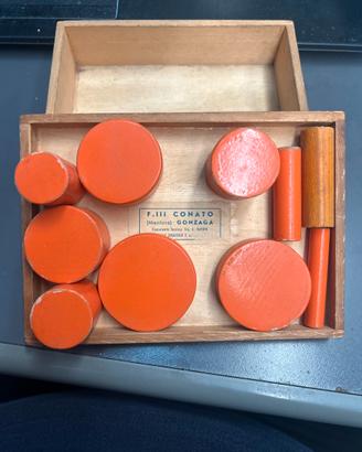 Montessori cilindri in legno vintage