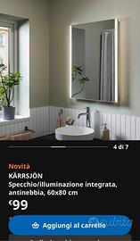 Specchio illuminato IKEA nuobo