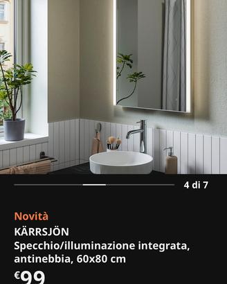 Specchio illuminato IKEA nuobo