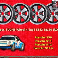 4 cerchi Porsche Fuchs 4.5x15 ET42 356 C SC 911 -1