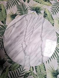 Piatto/vassoio girevole in marmo di Carrara 