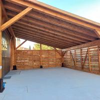 Tettoie per auto, carport, garage in legno
