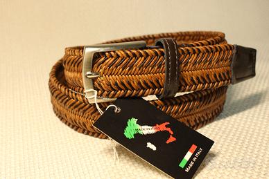 Cintura uomo vero cuoio intrecciato Art.002