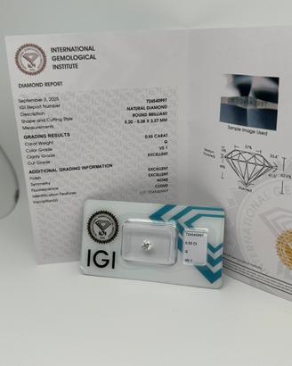 Diamante naturale certificato IGI